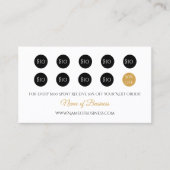 シンプルロイヤリティリワードエレガントブラックと金ゴールド ロイヤリティカード (正面)