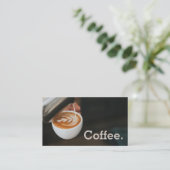 シンプルロイヤリティ注ぐコーヒーアートパンチカード ロイヤリティカード (スタンド正面)