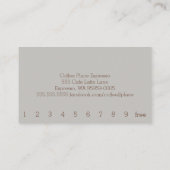 シンプルロイヤリティ注ぐコーヒーアートパンチカード ロイヤリティカード (裏面)