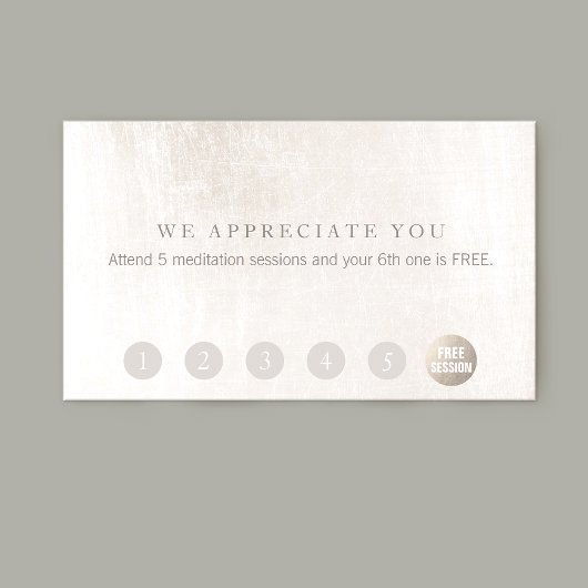 シンプルロイヤリティ6パンチホワイトマーブル ロイヤリティカード