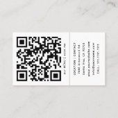 シンプルロエレガントゴまたはQRホスピタリティ事業 名刺 (裏面)