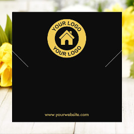 シンプルロカスタムゴのネックレスブレスレットディスプレイカード スクエア名刺