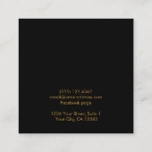 シンプルロカスタムゴのネックレスブレスレットディスプレイカード スクエア名刺 (裏面)