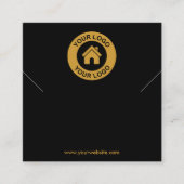 シンプルロカスタムゴのネックレスブレスレットディスプレイカード スクエア名刺 (正面)