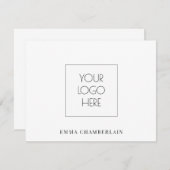 シンプルロゴおよび名札 ノートカード (正面/裏面)