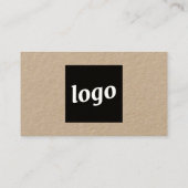 シンプルロゴと文字QRコードクラフト 名刺 (裏面)