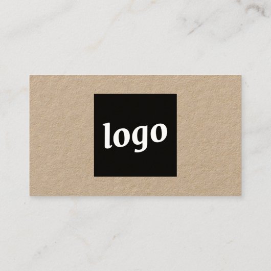 シンプルロゴと文字QRコードクラフト 名刺 (裏面)