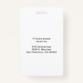 シンプルロゴとQRコードイベント バッジ (裏面)