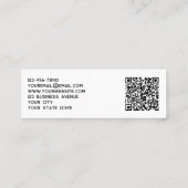 シンプルロゴとQRコード スキニー名刺 (裏面)