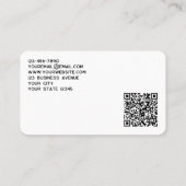 シンプルロゴとQRコード 名刺 (裏面)
