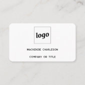 シンプルロゴとQRコード 名刺 (正面)