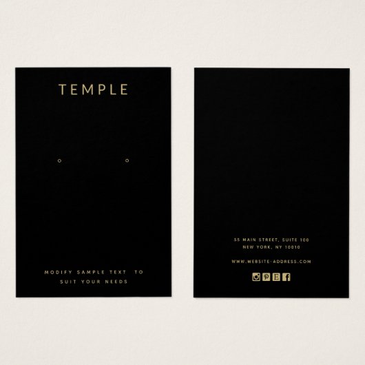 シンプルロゴのイヤリング表示カードを追加する (正面&裏面)