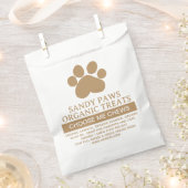 シンプルロゴのビジネスで食材を扱う犬 フェイバーバッグ (クリップ留めされた状態)