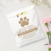 シンプルロゴのビジネスで食材を扱う犬 フェイバーバッグ (封をした状態)