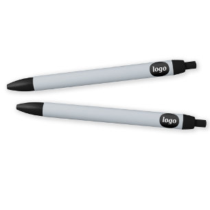 シンプルロゴのビジネスプロモーション青 黒ボールペン