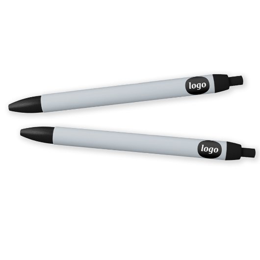 シンプルロゴのビジネスプロモーション青 黒ボールペン