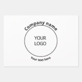 シンプルロゴのビジミニマルネス用の折り返しカスタムを追加 ラッピングペーパーシート (正面)