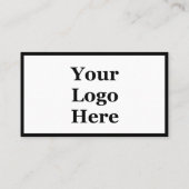 シンプルロゴの名刺の白黒 予約カード (裏面)