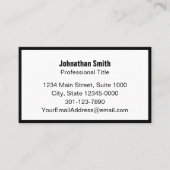 シンプルロゴの名刺の白黒 予約カード (正面)