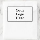 シンプルロゴの白黒はこちらテンプレート 長方形シール (バッグ)