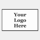 シンプルロゴの白黒はこちらテンプレート 長方形シール (正面)