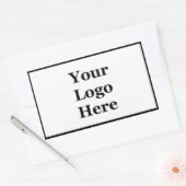 シンプルロゴの白黒はこちらテンプレート 長方形シール (封筒)