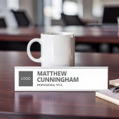 シンプルロゴの社員名役職 サインプレート