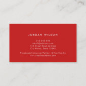 シンプルロゴの編集可能な色を追加するミニマル 名刺 (裏面)