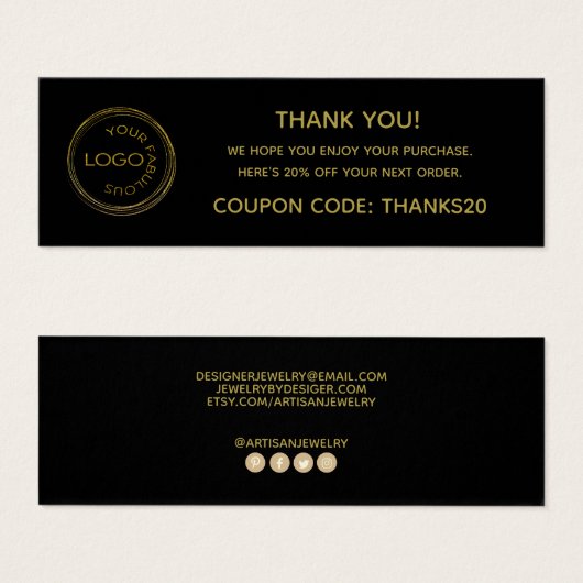 シンプルロゴの追加ありがとうエンクロージャブラック (正面&裏面)