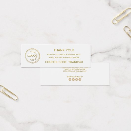 シンプルロゴの追加お礼パッケージ挿入 (オフィス)