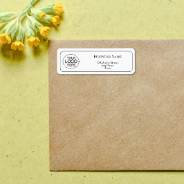 シンプルロゴの追加クリーンモダン差出人住所 ラベル