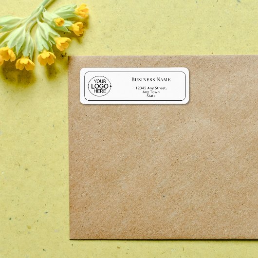 シンプルロゴの追加クリーンモダン差出人住所 ラベル