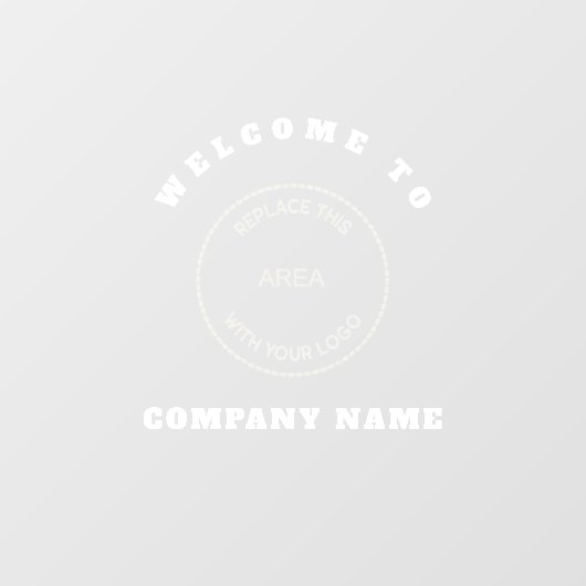 シンプルロゴの追加タイポグラフィようこそ会社名 ウィンドウサイン (シート)