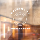 シンプルロゴの追加タイポグラフィようこそ会社名 ウィンドウサイン (シート2)