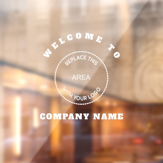 シンプルロゴの追加タイポグラフィようこそ会社名 ウィンドウサイン (シート2)