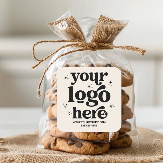 シンプルロゴの追加プロモーションビジネスブランド スクエアシール