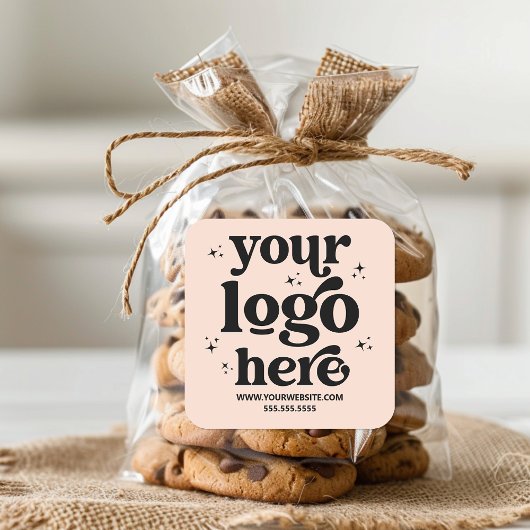 シンプルロゴの追加プロモーションビジネスブランド スクエアシール