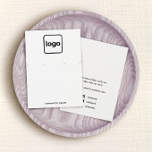 シンプルロゴの追加ホワイトイヤリングとネックレスディスプレイ