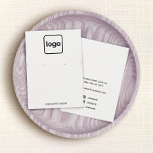 シンプルロゴの追加ホワイトイヤリングとネックレスディスプレイ