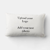 シンプルロゴの追加文字詳細のスローp ランバークッション (裏面)