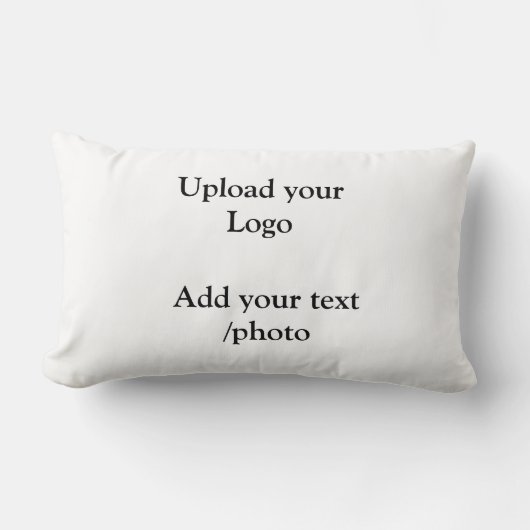 シンプルロゴの追加文字詳細のスローp ランバークッション (正面)