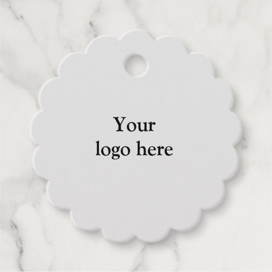 シンプルロゴの追加文字詳細ギフト フェイバータグ (正面)