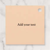 シンプルロゴの追加文字詳細ギフト フェイバータグ (裏面)