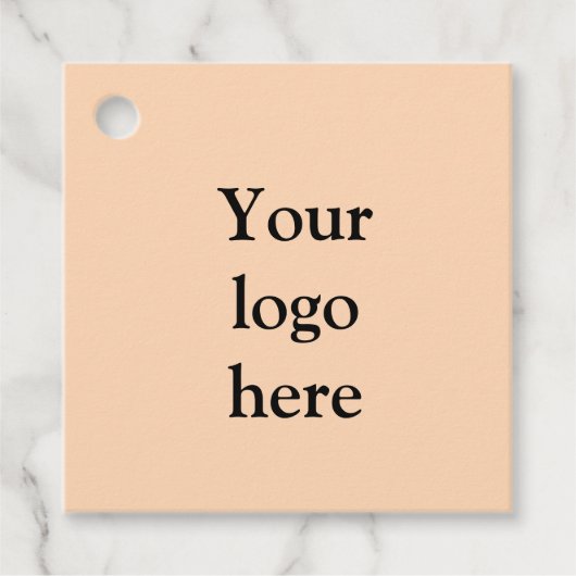 シンプルロゴの追加文字詳細ギフト フェイバータグ (正面)