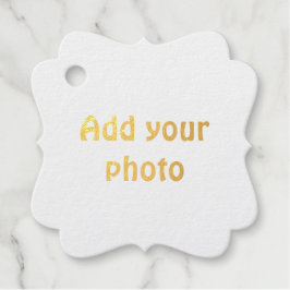 シンプルロゴの追加文字詳細フォイル フェイバータグ