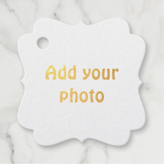 シンプルロゴの追加文字詳細フォイル フェイバータグ (正面)