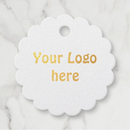 シンプルロゴの追加文字詳細フォイル フェイバータグ (正面)