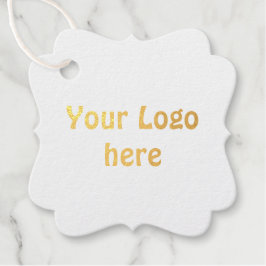 シンプルロゴの追加文字詳細フォイル フェイバータグ