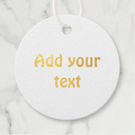 シンプルロゴの追加文字詳細フォイル フェイバータグ