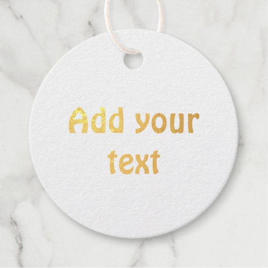 シンプルロゴの追加文字詳細フォイル フェイバータグ (正面)